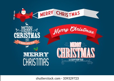 seasons greetings/christmas greetings template vector/illustration