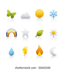 Seasons Icon Set for multiple application in Adobe Illustrator EPS 8.