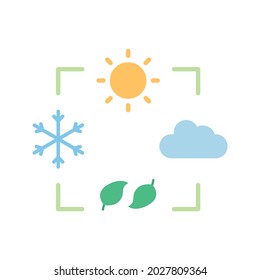 Seasons icon vector image. Can also be used for Seasonal. Suitable for mobile apps, web apps and print media.