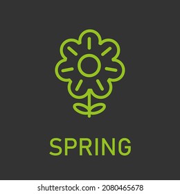 The seasons icon - winter, spring, summer and autumn.