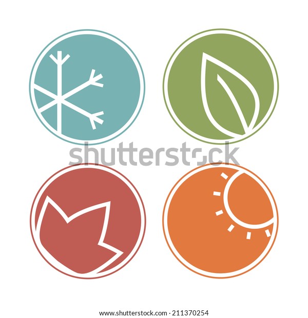 Seasons Icons Stock Vector (Royalty Free) 211370254