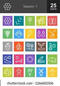 Seasons Line Icons