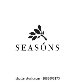 Seasons Logo Symbols Natural Leaf