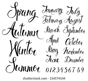 Seasons, months, and numbers