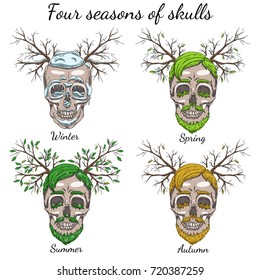 Seasons and skulls. Four seasons.
