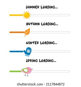 Seasons, spring is coming, loading scale