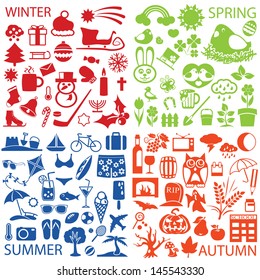 	 Seasons Symbols And Icons