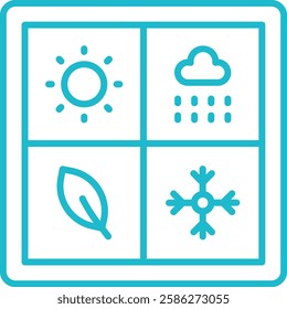 Seasons vector icon. Can be used for printing, mobile and web applications.