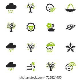 Seasons vector icons for user interface design