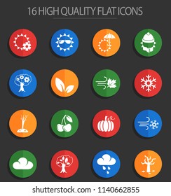 seasons web icons for user interface design