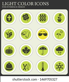 seasons web icons for user interface design
