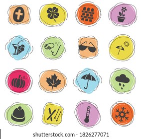 seasons web icons for user interface design