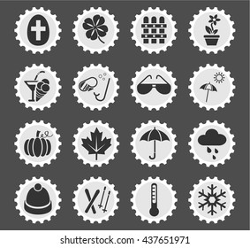 seasons web icons for user interface design