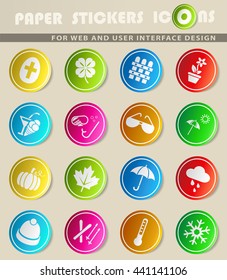 seasons web icons for user interface design