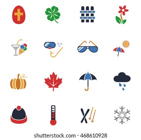 seasons web icons for user interface design