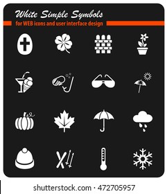 seasons web icons for user interface design