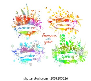 seasons of the year abstraction. Vector illustration