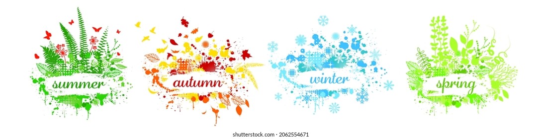 seasons of the year abstraction. Vector illustration