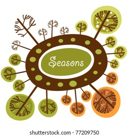 Seasons Of The Year Funny Logo