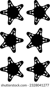 vectores de mar negro animal marino