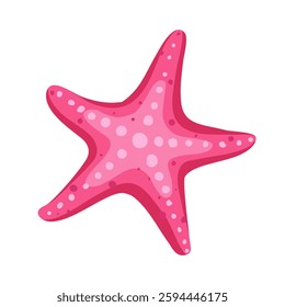 Seastar vector cartoon illustration isolated on white background.