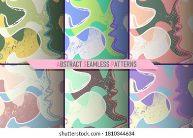 Seat of abstract seamless colorful pattern. 