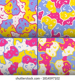 Seat of abstract seamless colorful pattern. 