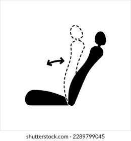 Seat Adjustment Icon, Seat Tilt Setting, Recline Adjustment Vector Art Illustration