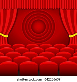 Seat background, scene. Vector illustration