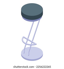 Seat bar stool icon isometric vector. Modern tall. Chair furniture