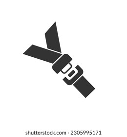 Seat belt, badge, vector illustration sign in flat