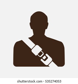 seat belt, badge, vector illustration EPS 10