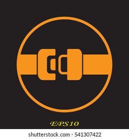 seat belt, badge, vector illustration EPS 10