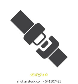 seat belt, badge, vector illustration EPS 10