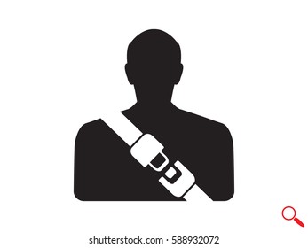 seat belt, badge, vector illustration eps10