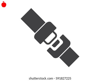 seat belt, badge, vector illustration eps10