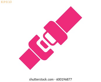 seat belt, badge, vector illustration eps10