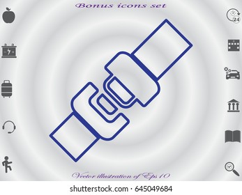 seat belt, badge, vector illustration eps10