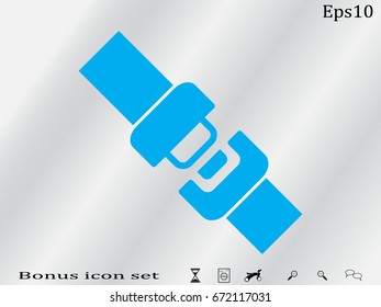seat belt, badge, vector illustration eps10