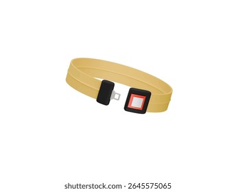 seat belt icon 3d illustration render