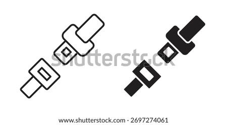 Seat Belt icon with editable stroke and flat vector pack
