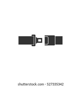 Seat belt icon flat. Illustration isolated vector sign symbol