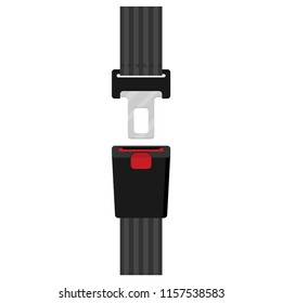 Seat Belt icon isolated on white background. Flat vector.