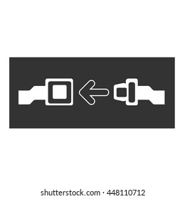 Seat belt icon isolated on a white background. Vector illustration.