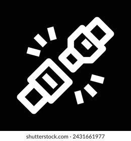 seat belt icon outline vector icon design