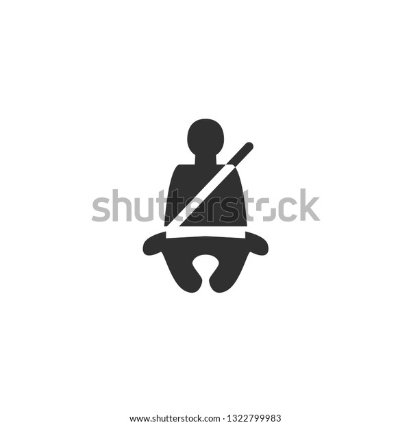 Seat\
belt icon in simple design. Vector\
illustration.