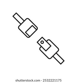 Seat Belt icon. simple thin line icon.