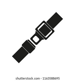 Seat belt icon. Simple vector illustration on white background.