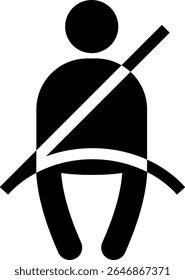 Seat belt icon. Traffic signs and symbols.