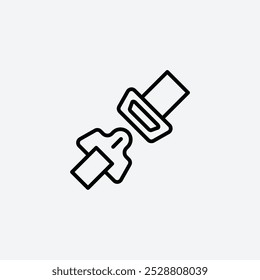 Seat Belt icon in tree different line stroke sizes.